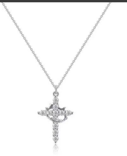 Crown Cross Necklace Wear for Art Thou