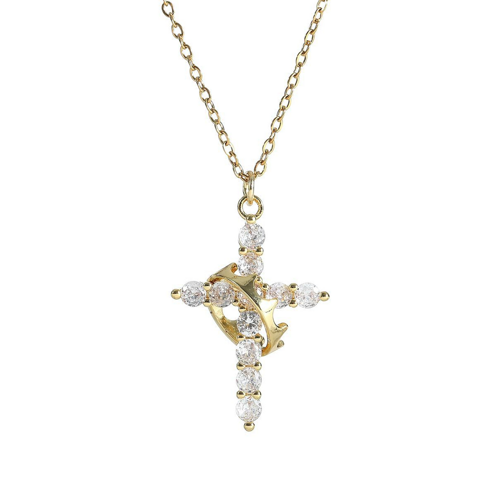 Crown Cross Necklace Wear for Art Thou