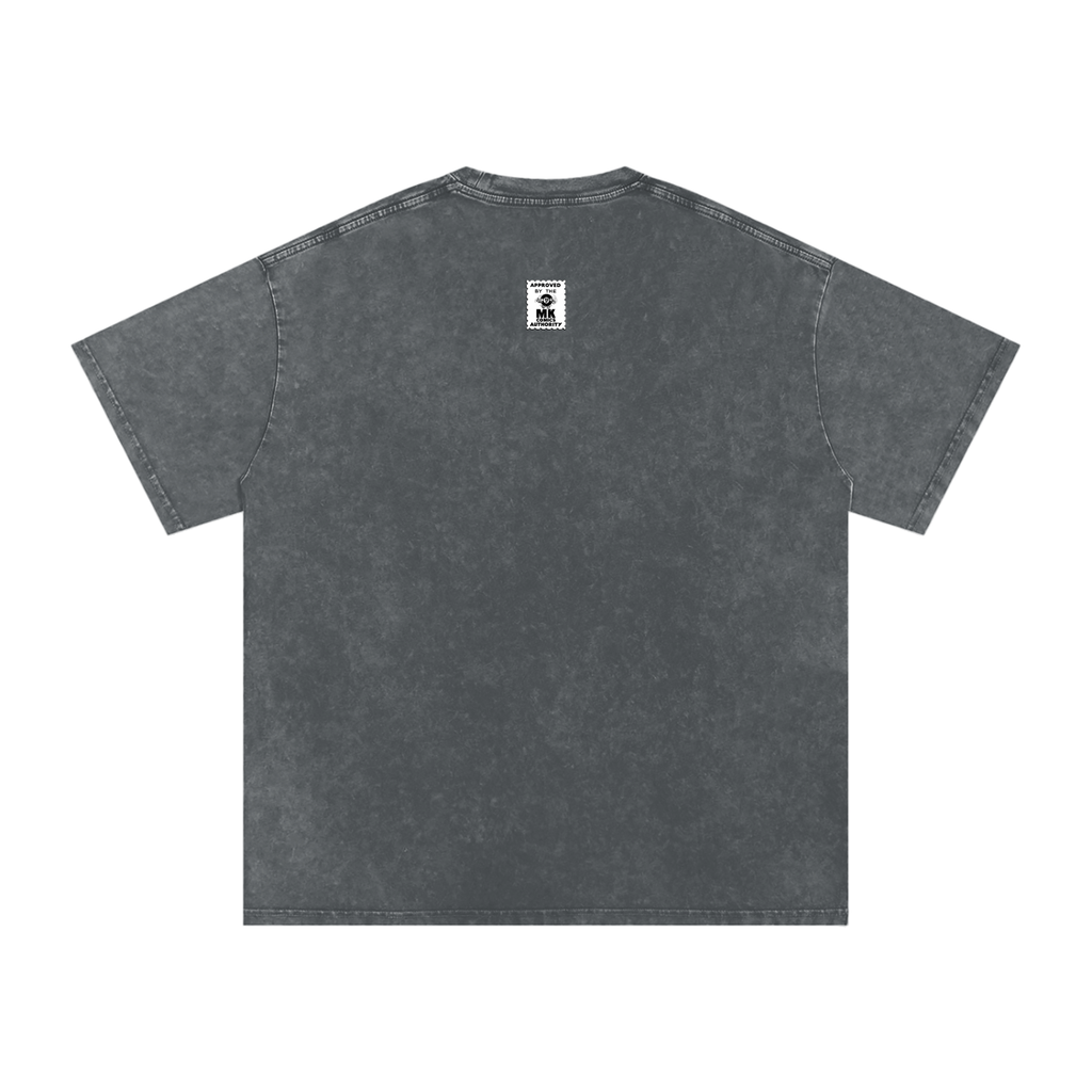 Maneater - Snow Washed Oversized Cotton T-Shirt Fine Art Of MK