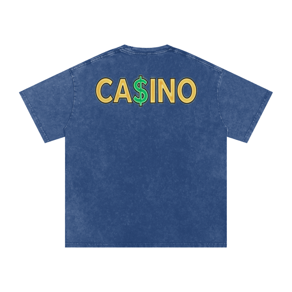 Casino - Snow Washed Oversized Cotton T-Shirt Fine Art Of MK