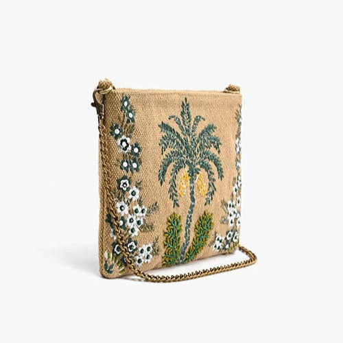 Desert Oasis Embellished Clutch – Luxe Handwoven Jacquard Fitkitty Culture Athleisure Wear, Yoga Wear & Women's Clothing