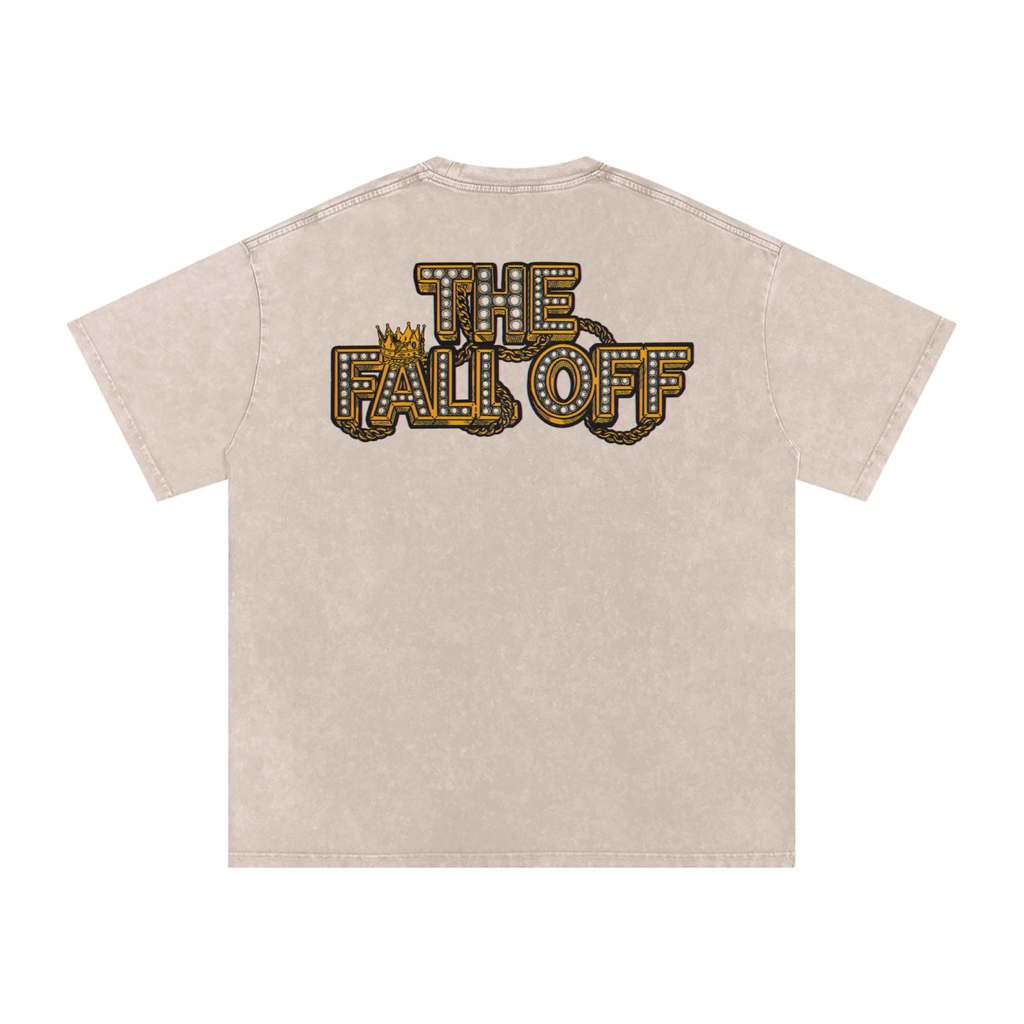 The Fall Off - Snow Washed Oversized Cotton T-Shirt Fine Art Of MK