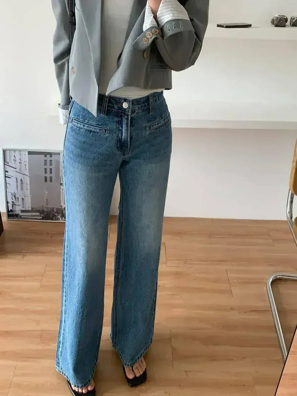 Retro High Waist Slimming Jeans Women Femstylo