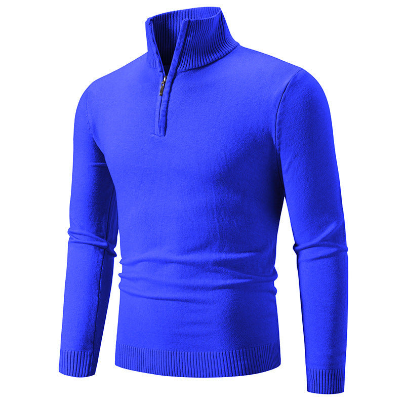 2023 Men's Plus Size Fleece Zip Mock Neck Sweater Wear for Art Thou