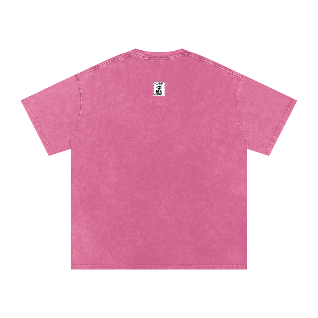 Maneater - Snow Washed Oversized Cotton T-Shirt Fine Art Of MK