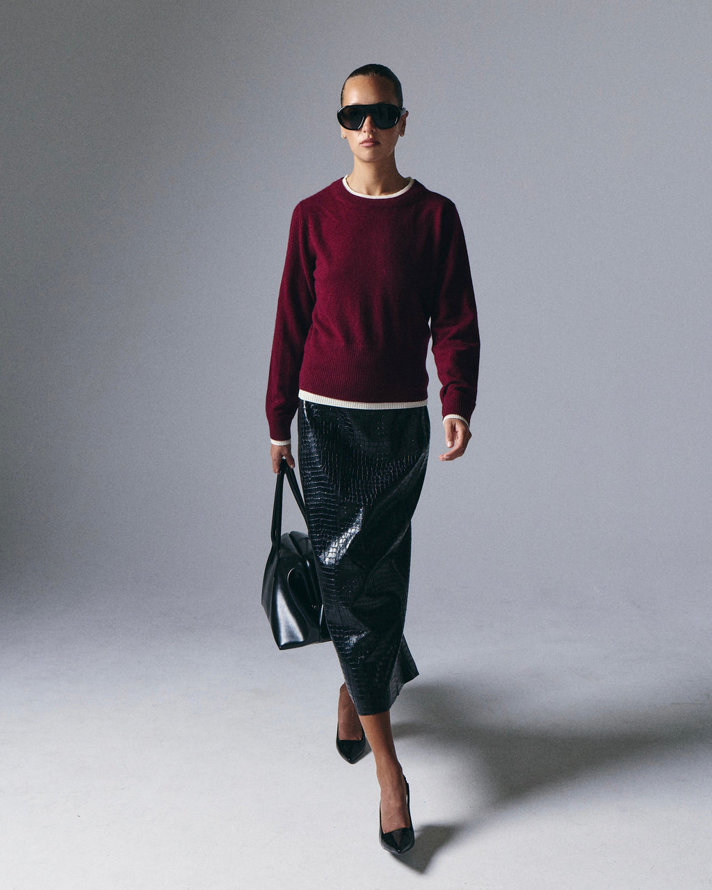 Tove Layered Cashmere Crewneck Artless Forever