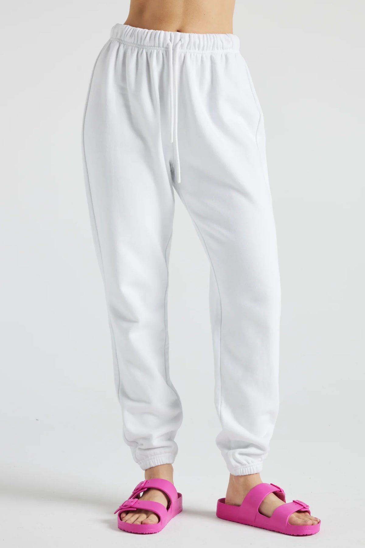 Electric Fleece Joggers in White Fitkitty Culture Athleisure Wear, Yoga Wear & Women's Clothing