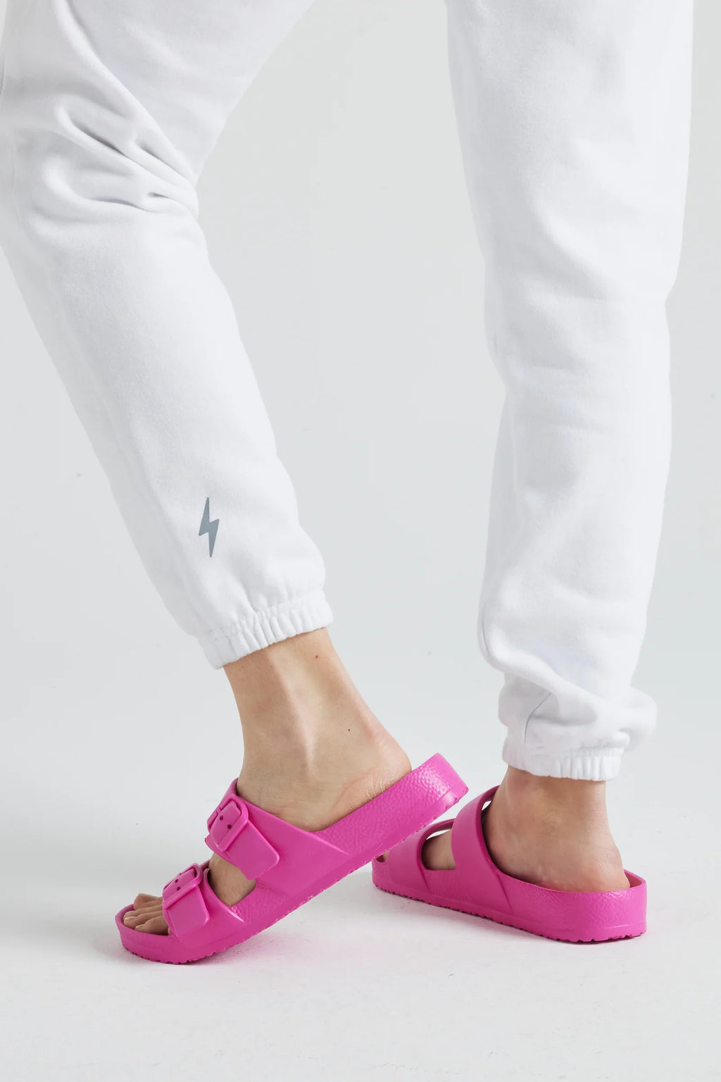 Electric Fleece Joggers in White Fitkitty Culture Athleisure Wear, Yoga Wear & Women's Clothing