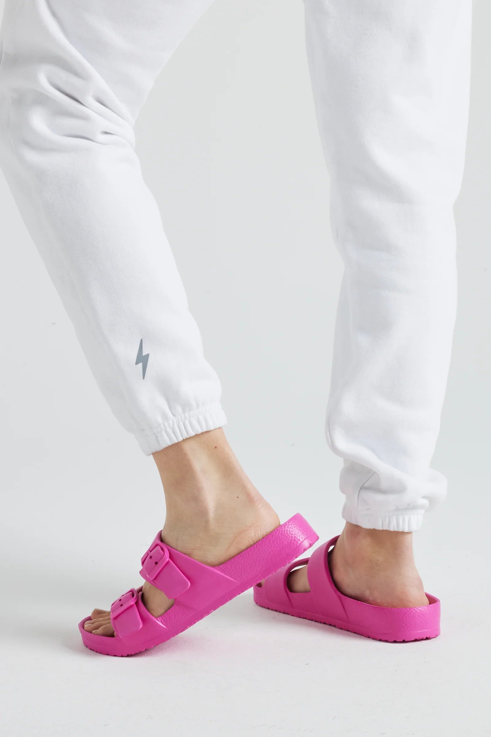 Electric Fleece Joggers in White Fitkitty Culture Athleisure Wear, Yoga Wear & Women's Clothing