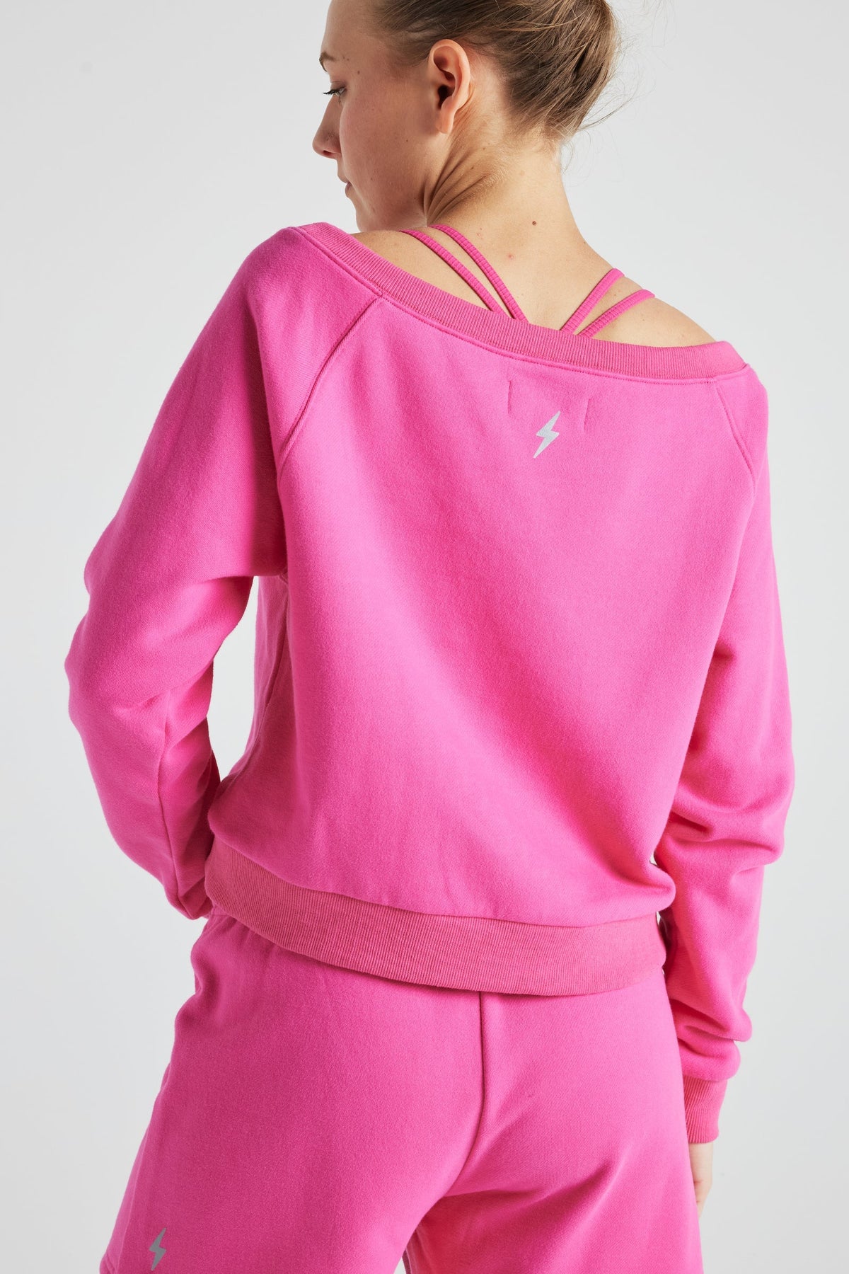 Off Shoulder Sweatshirt in PINK Fitkitty Culture Athleisure Wear, Yoga Wear & Women's Clothing