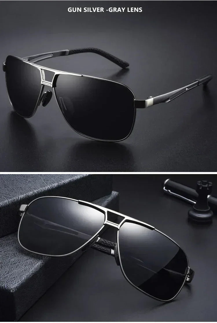 Top Quality Square Retro Photochromic Aluminum Sunglasses Men Polarized Driving Women Sun Glasses For Men Brown Oculos de sol Femstylo