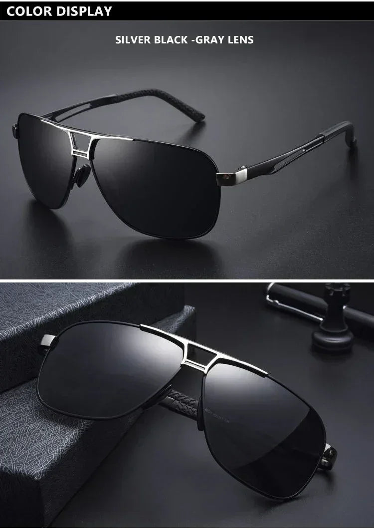 Top Quality Square Retro Photochromic Aluminum Sunglasses Men Polarized Driving Women Sun Glasses For Men Brown Oculos de sol Femstylo