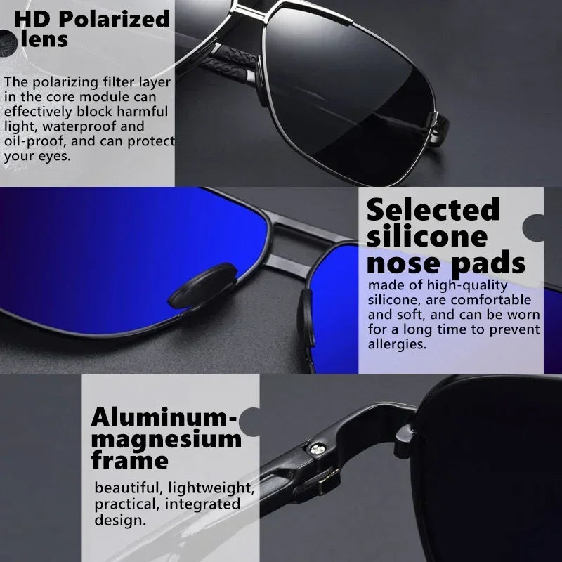 Top Quality Square Retro Photochromic Aluminum Sunglasses Men Polarized Driving Women Sun Glasses For Men Brown Oculos de sol Femstylo