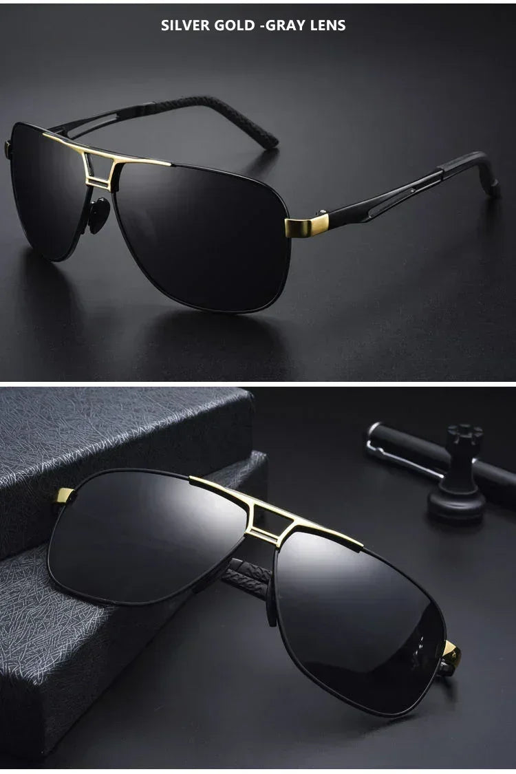 Top Quality Square Retro Photochromic Aluminum Sunglasses Men Polarized Driving Women Sun Glasses For Men Brown Oculos de sol Femstylo