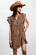Desert Muse Leopard Ruffle Dress Fitkitty Culture Athleisure Wear, Yoga Wear & Women's Clothing