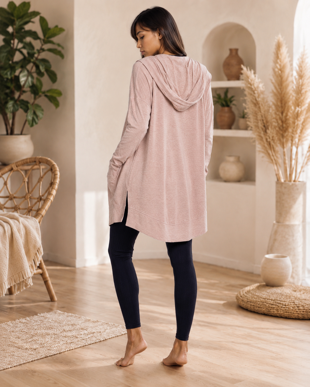 Cozy Hooded Cardigan with Pockets Fitkitty Culture Athleisure Wear, Yoga Wear & Women's Clothing