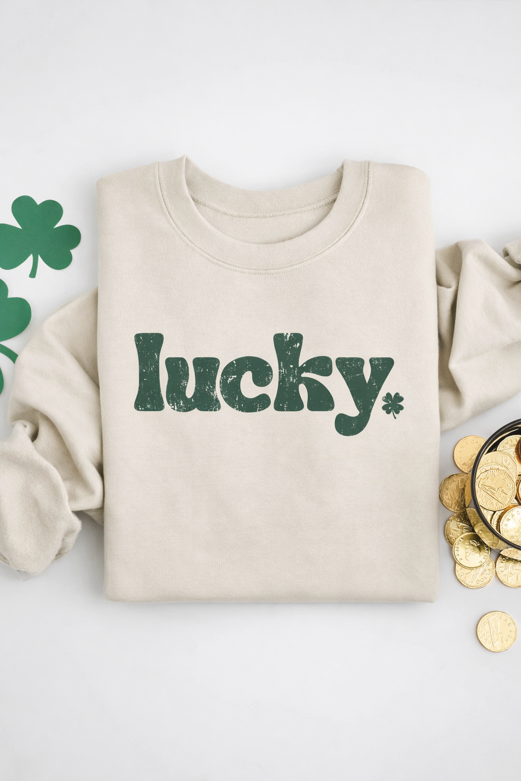 Lucky Charm Crewneck Sweatshirt Fitkitty Culture Athleisure Wear, Yoga Wear & Women's Clothing