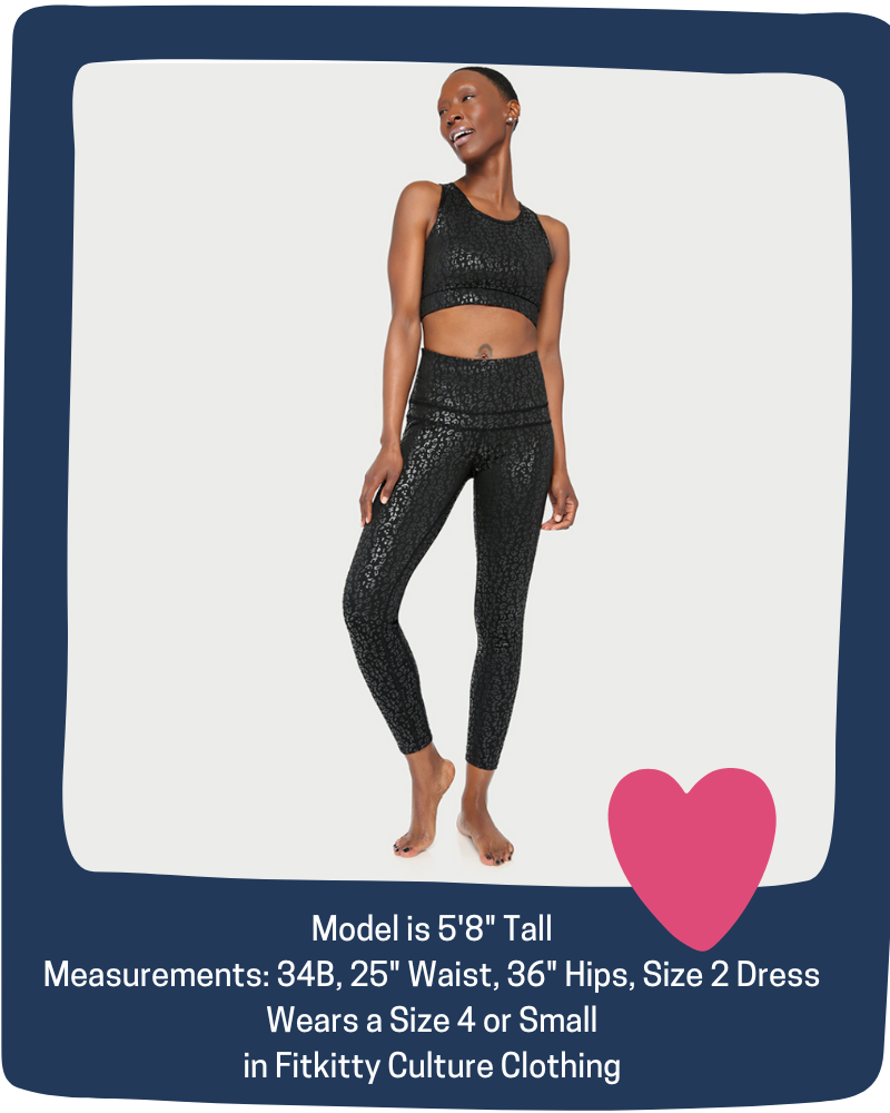 Metallic Cheetah Active Legging Fitkitty Culture Athleisure Wear, Yoga Wear & Women's Clothing