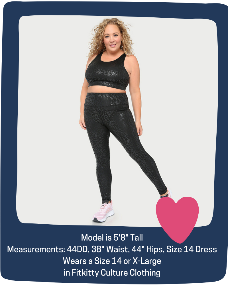 Metallic Cheetah Active Legging Fitkitty Culture Athleisure Wear, Yoga Wear & Women's Clothing
