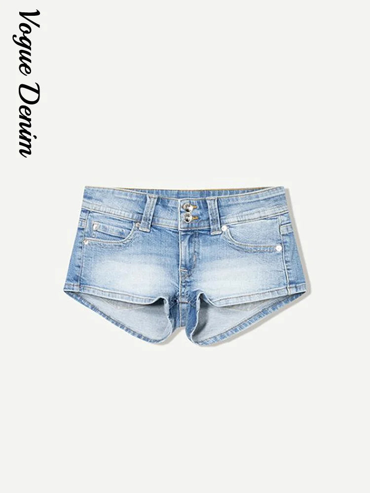 Summer Sexy Woman Denim Mini Pants Slim Low Waist Pockets Straight Short Jeans 2026 New Fashion High Street Women's Trousers Urban Fashion Icon