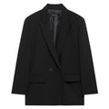 HXAO Blazer Women Double Breasted Pocket Women's Jacket 2025 Long Sleeve Casual Blazers Woman Chic Office Wear Ladies Coat Urban Fashion Icon