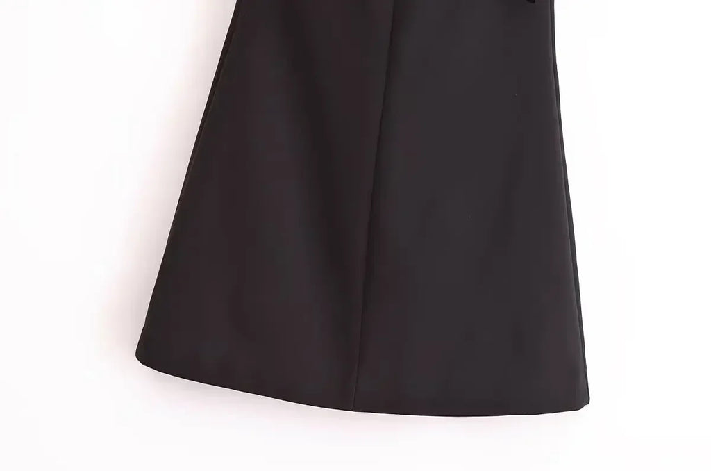 TFMLN Autumn New Women Dress 2024 Slim Chic Sleeveless Dress Bow Casual  Mini Frock Female Fashion Elegant Short Party Dress Femstylo