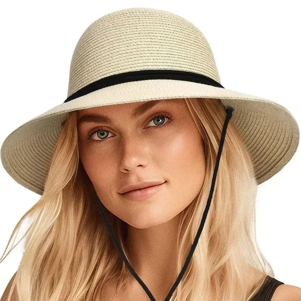 2025 Fashion Korean Version Women's Beach Summer Sun Hat Travel Breathable Beach Sunshade Sun Hat Dome Basin Hat Femstylo