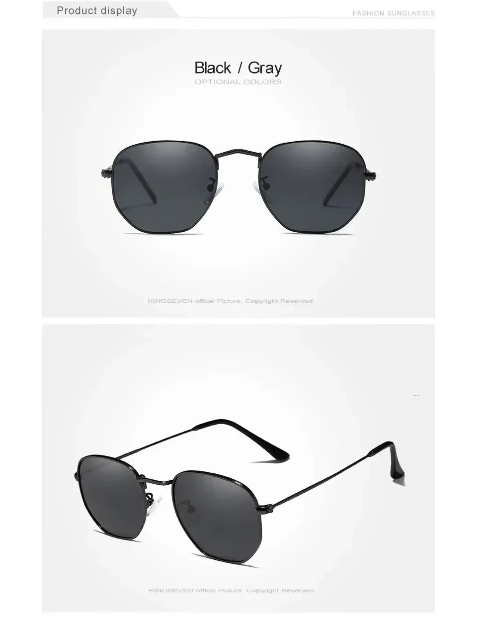 KINGSEVEN Fashion Women Polygon Sunglasses Men Polarized UV400 Sunscreen Round Thin Frame Glassses Luxury Causal Driving Eyewear Femstylo