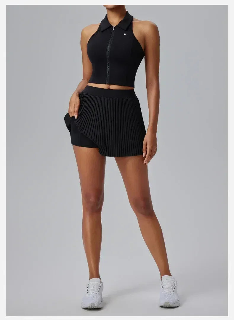 Floral Discount Sports Skirt for Women Quick-drying Badminton Tennis Trousers Skirt Fitness Half-body Pleated Skirt Shorts Femstylo
