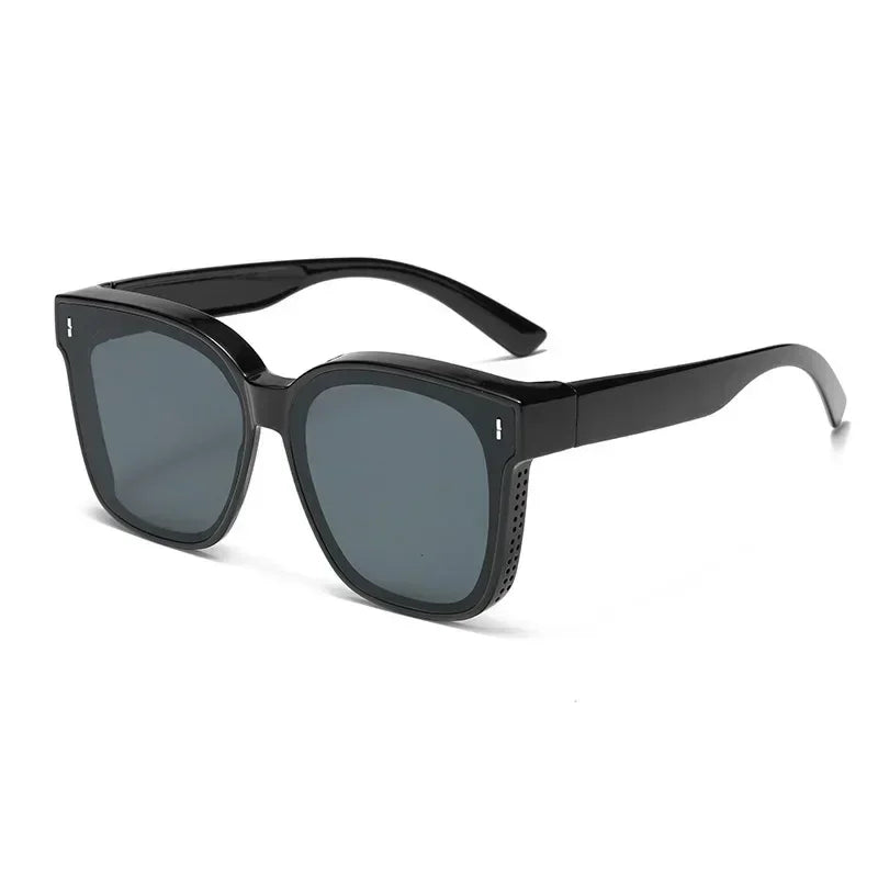Fashion Square Polarized Sunglasses Cover Over Myopia Prescription Glasses Portable Men Women Vintage Fishing Driving Eyewear ﻿ Femstylo