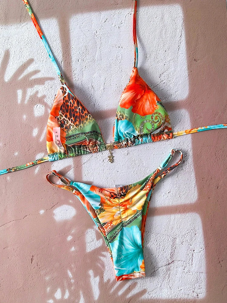 Micro Bikini Women Swimsuit Two-Piece Bathing Suit Woman Swimwear 2026 Sexy Leopard Push Up Thong Bikinis Sets Beachwear Summer Urban Fashion Icon