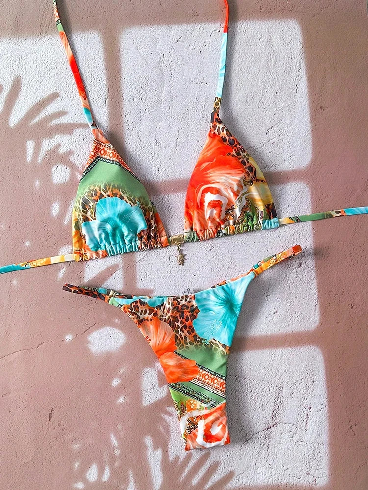 Micro Bikini Women Swimsuit Two-Piece Bathing Suit Woman Swimwear 2026 Sexy Leopard Push Up Thong Bikinis Sets Beachwear Summer Urban Fashion Icon