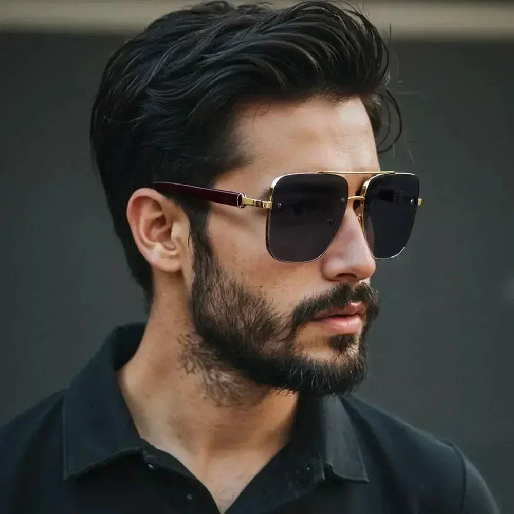 New Square Sunglasses For Men Vintage Outdoor Sunglasses Oculos Designer Wooden Glasses Sunscreen Sun Lentes Dropshipping Gafas Femstylo