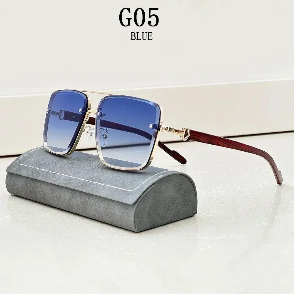 New Square Sunglasses For Men Vintage Outdoor Sunglasses Oculos Designer Wooden Glasses Sunscreen Sun Lentes Dropshipping Gafas Femstylo