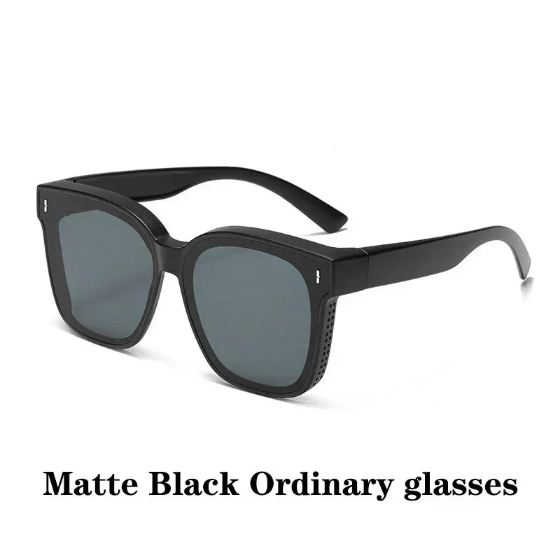 Fashion Square Polarized Sunglasses Cover Over Myopia Prescription Glasses Portable Men Women Vintage Fishing Driving Eyewear ﻿ Femstylo