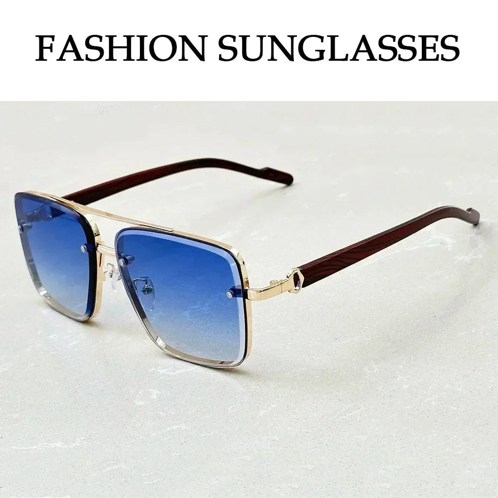 New Square Sunglasses For Men Vintage Outdoor Sunglasses Oculos Designer Wooden Glasses Sunscreen Sun Lentes Dropshipping Gafas Femstylo