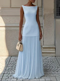 Women's Strapless Long Prom Dress Elegant Wedding Dress Casual Loose Ruched Maxi Dress Floor Length Elegant Evening Dress Femstylo