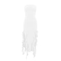 BWQ Long Dresses For Women Slit Sexy Bodycon Sleeveless Jellyfish Dress Hot Girls Fashion Off The Shoulders Maxi Dress Woman Femstylo
