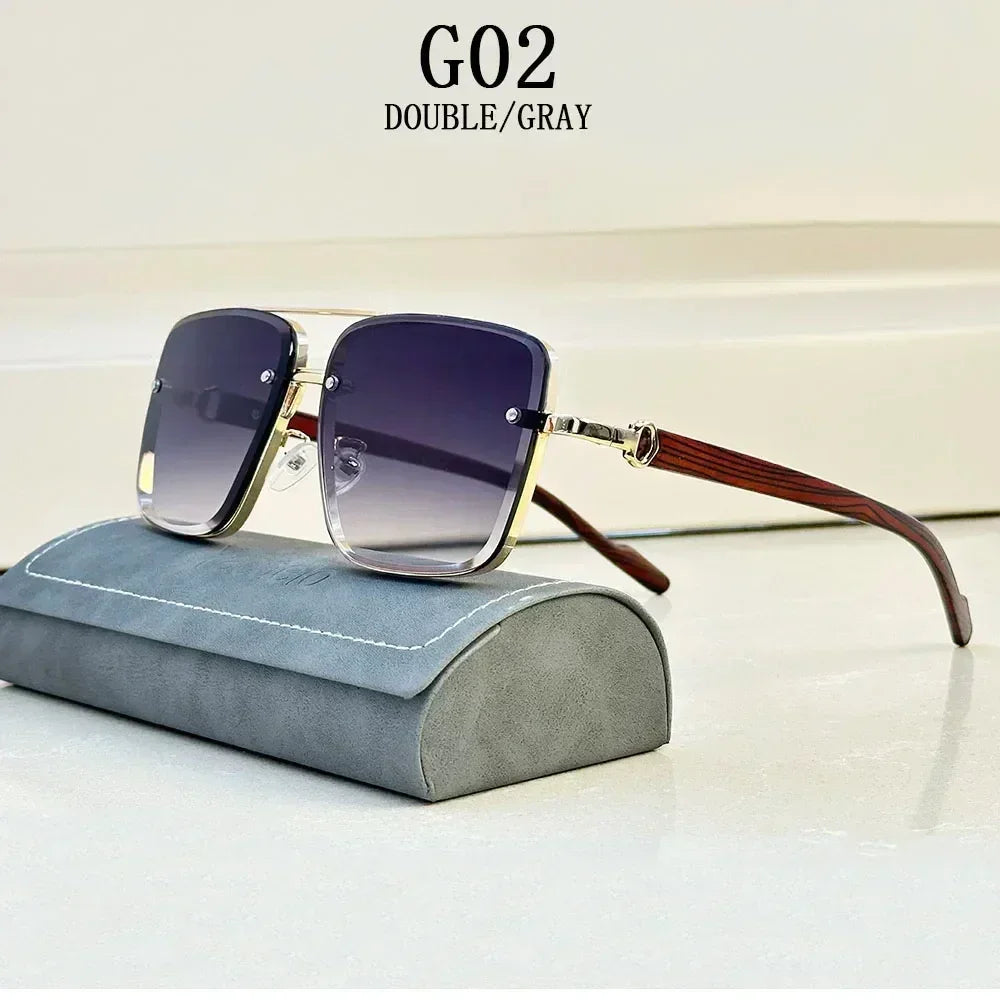 New Square Sunglasses For Men Vintage Outdoor Sunglasses Oculos Designer Wooden Glasses Sunscreen Sun Lentes Dropshipping Gafas Femstylo