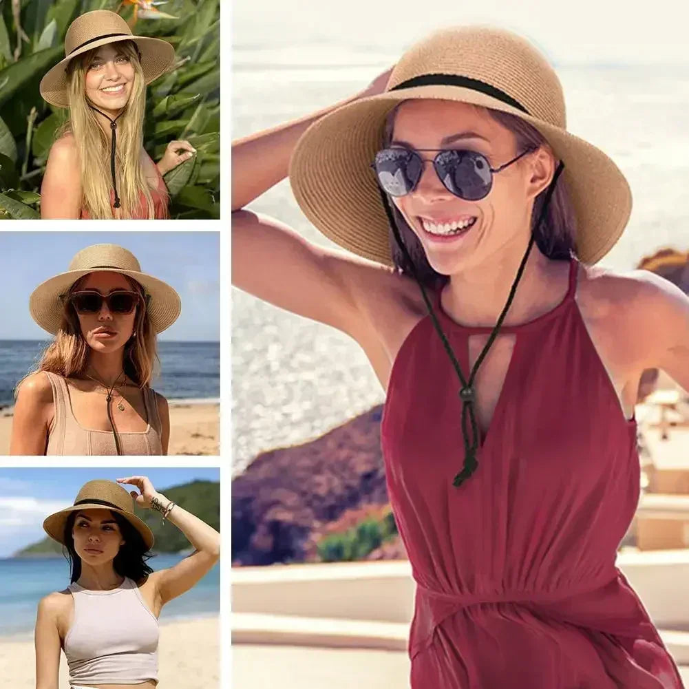 2025 Fashion Korean Version Women's Beach Summer Sun Hat Travel Breathable Beach Sunshade Sun Hat Dome Basin Hat Femstylo