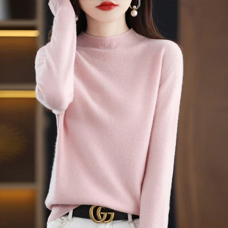 Cashmere Sweater Female 100% Merino Wool Winter Women Knitted Femme Pullover Top Winter Warm Women's 2024 New Urban Fashion Icon