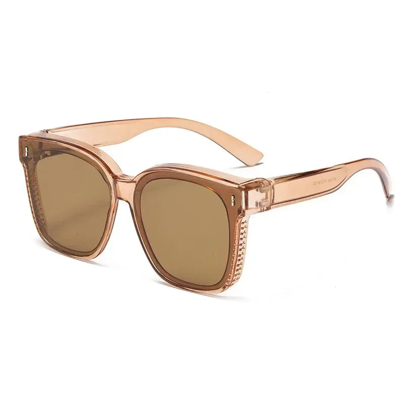 Fashion Square Polarized Sunglasses Cover Over Myopia Prescription Glasses Portable Men Women Vintage Fishing Driving Eyewear ﻿ Femstylo