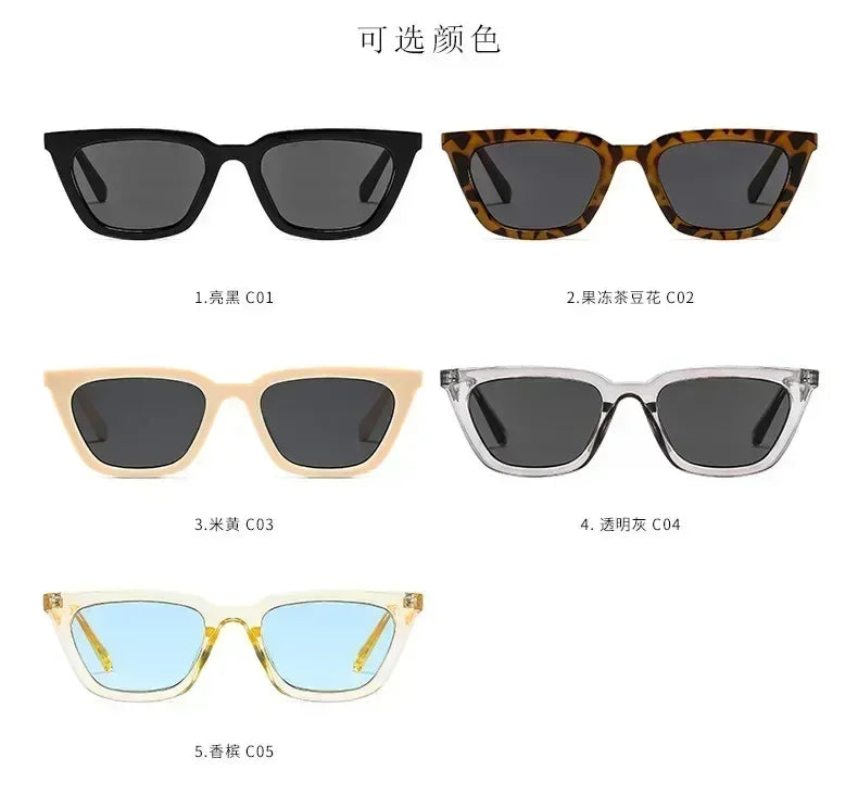 Classic Black Vintage Cat Eye Sunglasses Women Brand Designer Simplicity Elegant Small Frame Sun Glasses Men Trend Eyewear UV400 Femstylo