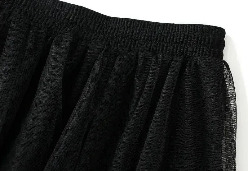 Women's High Waisted Slimming Sand Cake Skirt, Half Skirt, High-End Feeling Gauze, Long Skirt, Summer, , 2025 Hundred fold skirt Femstylo