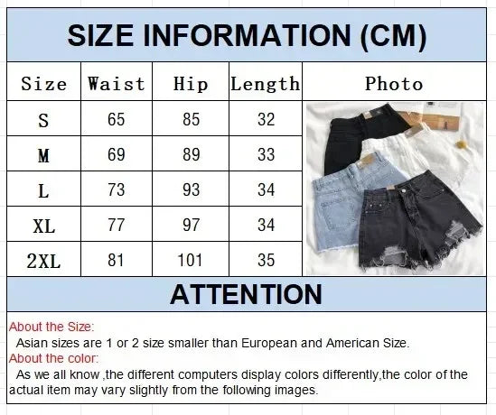 Korean Denim Shorts Women Summer Fashion Casual High Waist Ripped Jeans Pocket Tassel Y2K Hot Pants Streetwear Blue Trousers Femstylo