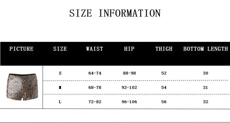 WhereMery Retro Leopard Print Seguins Shiny Chic Short Pants Y2K Spring Women's Fashion Night Club Streetwear Women Mini Bottoms Femstylo