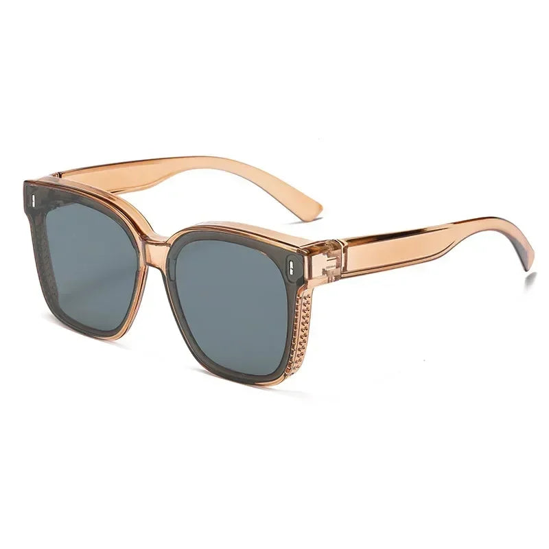 Fashion Square Polarized Sunglasses Cover Over Myopia Prescription Glasses Portable Men Women Vintage Fishing Driving Eyewear ﻿ Femstylo