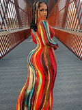 Spring And Summer Dresses For Women Chest Wrap Printed Off Shoulder Bandage Slim Sexy Long Dress 2023 New Fashion party MsChuh Femstylo