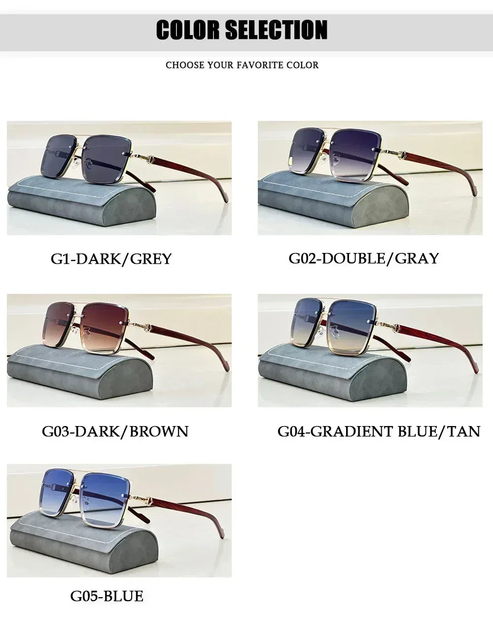 New Square Sunglasses For Men Vintage Outdoor Sunglasses Oculos Designer Wooden Glasses Sunscreen Sun Lentes Dropshipping Gafas Femstylo