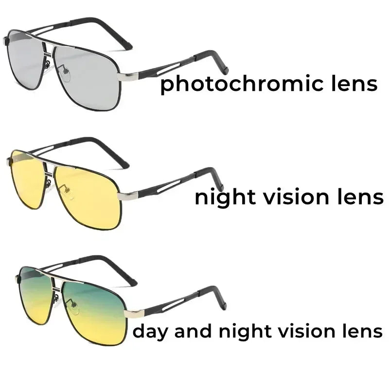 2024 UV400 Polarized Sunglasses Men Women Outdoor Discoloration Eyewear Men Trendy Photochromic Night Vision Sun Glasses Femstylo